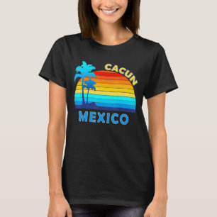 T-shirt Retro Cancun Mexico Beach Summer Souvenir Tropical