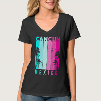 T-shirt Retro Cancun Mexico Beach Summer Souvenir Tropical