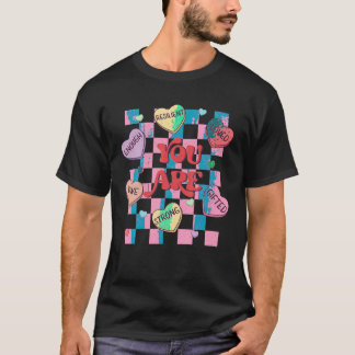 T-shirt Retro Candy Heart Enseignant Valentine's Day Vous 