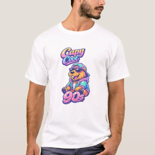T-shirt Rétro Capybara des Années 90 Capy Cool E