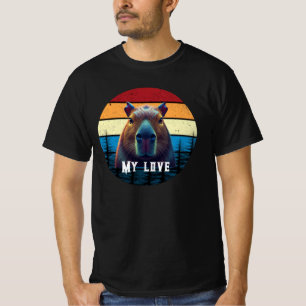 T-shirt Rétro Capybara Mon Amour Esthétique Vintage Couche