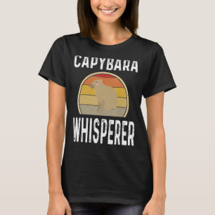 T-shirt Retro Capybara Whisperer Animal Sunset