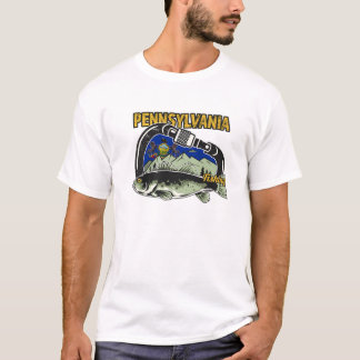 T-shirt Retro Carabiner Pennsylvania Fishing