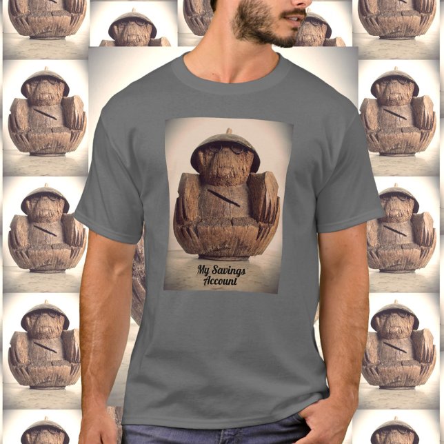 T-shirt Retro Carved Coconut Monkey Bank Customizable (Créateur téléchargé)