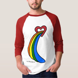 T-shirt rétro cascade d'arc-en-ciel des années 1970 par