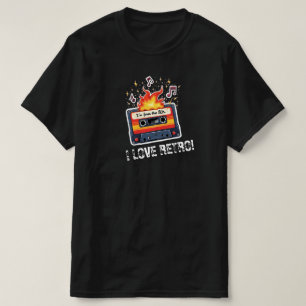 T-shirt rétro cassette des années 80 – J'adore le