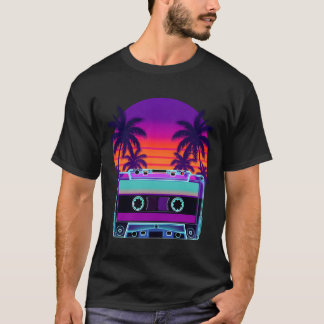T-shirt Retro Cassette Sunset