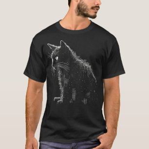 T-shirt Retro Cat ASCII Informatique Hommes Femmes Drôle B