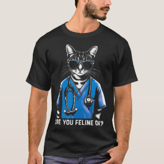 T-shirt Retro Cat Infirmière Cadeaux de la Semaine Infirmi