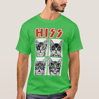 T-shirt Retro Cat Rock Music Concert Band Men Women Funny 