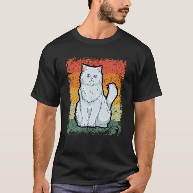 T-shirt Retro Cat  Vintage Persian Cat (Devant)