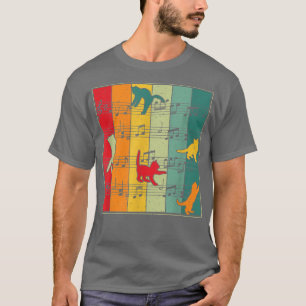 T-shirt Retro Cats Musique Musiciens Amoureux de les chats