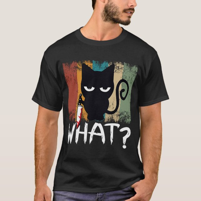T-shirt Rétro ce que ca pour les femmes garçons chat (Devant)