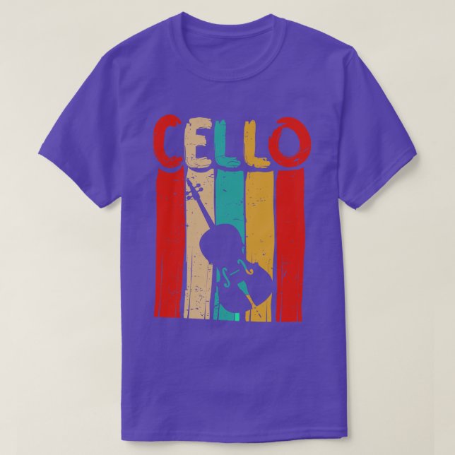 T-shirt Retro Cello Art Cellist Idée cadeau Cello Player l (Design devant)