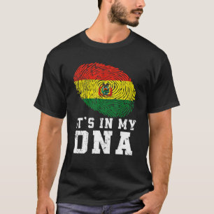 T-shirt Retro C'est dans mon Adn Bolivie Drapeau patriotiq