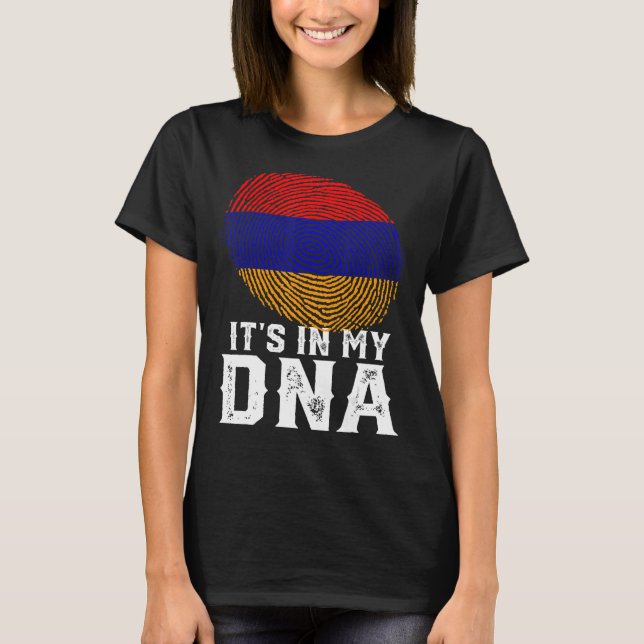 T-shirt Retro C'est dans mon ADN empreintes digitales Armé (Devant)