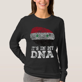 T-shirt Retro C'est dans mon Adn Syrie Drapeau Empreinte