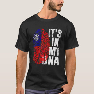 T-shirt Rétro C'est dans mon ADN Taiwan empreintes digital