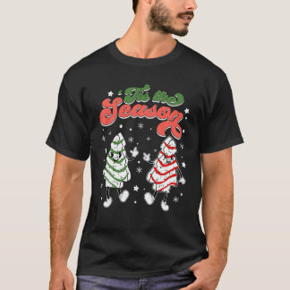 T-shirt Retro C'Est La Saison Arbre De Noël Gâteaux Debbie