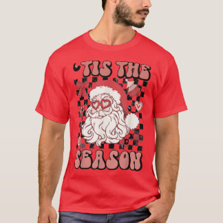 T-shirt Retro C'Est La Saison Santa Claus Famille de Noël