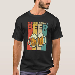 T-shirt Rétro Cette Fille A Besoin De Boire Brasserie Craf
