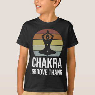 T-shirt Retro Chakra Groove Thang Funny Yoga Spirituel Med