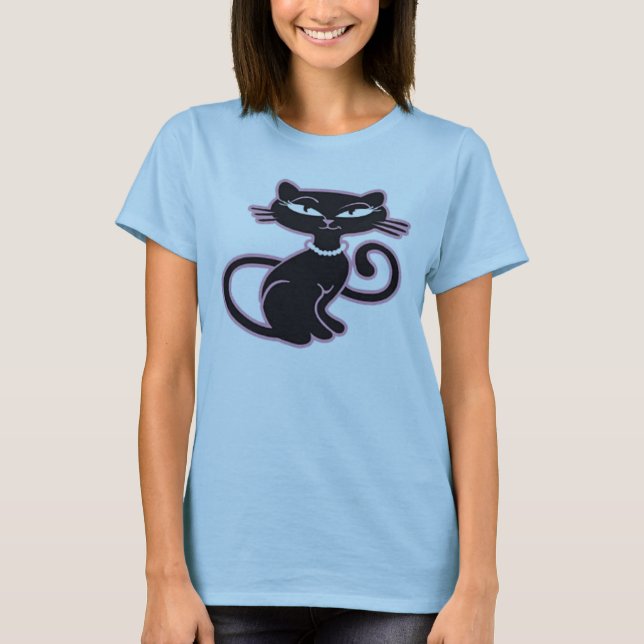 T-shirt Rétro chat (Devant)
