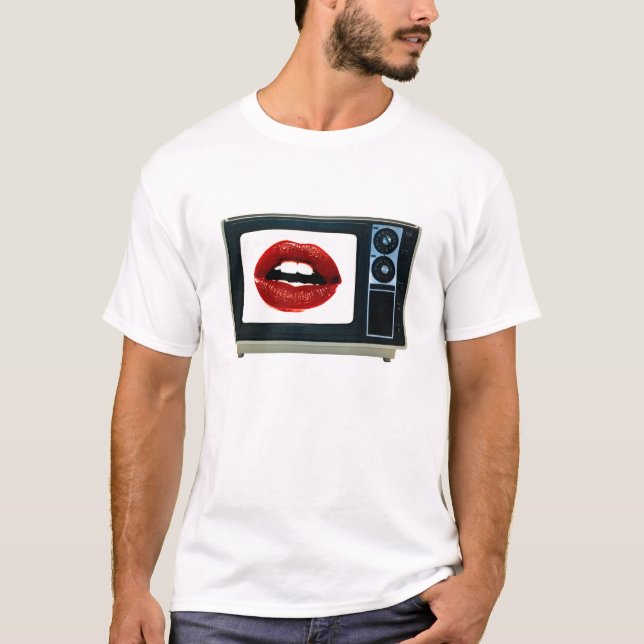 T-shirt Rétro chemise de TV (Devant)