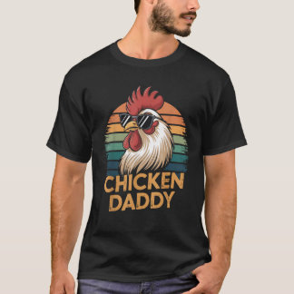 T-shirt Retro Chicken Daddy Vintage les années 70 Retro Fu
