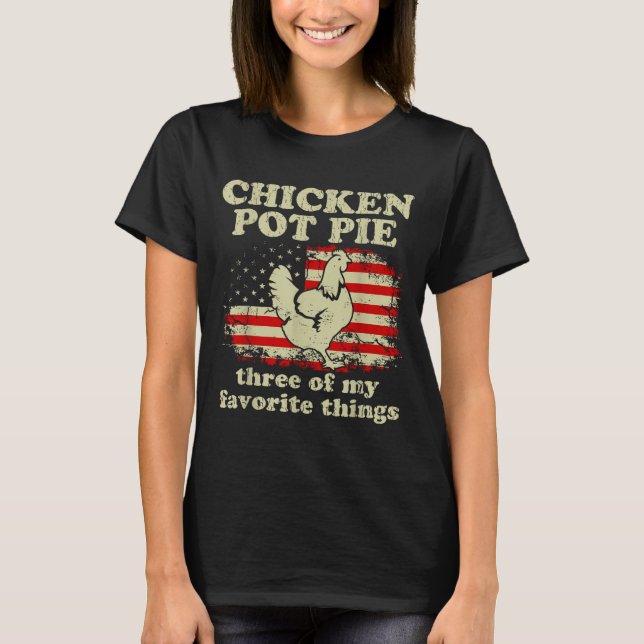 T-shirt Retro Chicken T E Three Of My Favorite Things Funn (Devant)