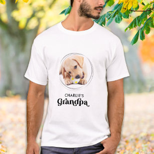 T-shirt Retro Chien GRANDPA Personnalisé Chiot Animaux de 