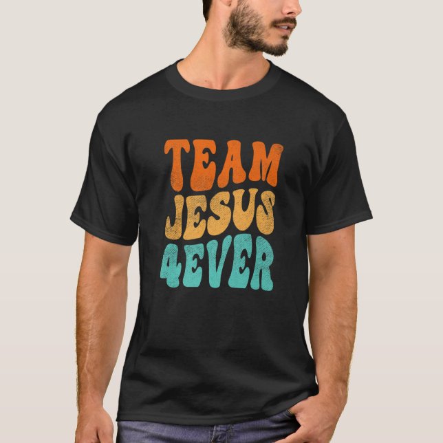 T-shirt Retro Christianity Faith Christ Lord Savior Team J (Devant)