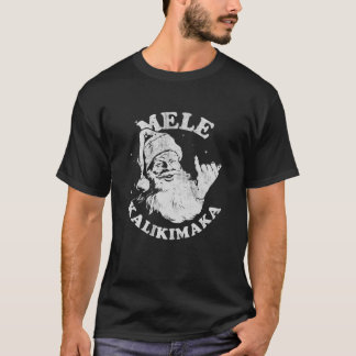 T-shirt Retro Christmas Mele Kalikimaka Père Noël Shaka Ha