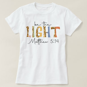 T-shirt Retro Church Be the Light Christian Proverbs