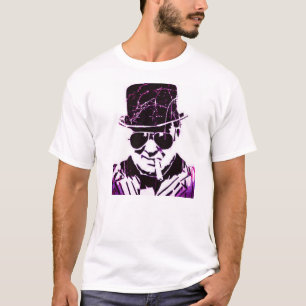 T-shirt Rétro Churchill pourpre