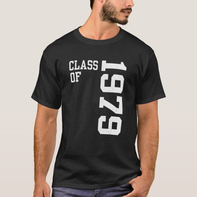 T-shirt Retro Class of 1979 Senior High School Reunion Vin (Devant)