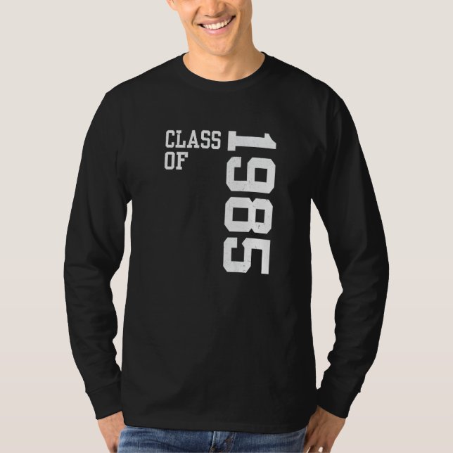 T-shirt Retro Class of 1985 Senior High School Reunion Vin (Devant)