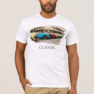 T-shirt *~* Retro Classic Vintage Antique Colorful Cars T-