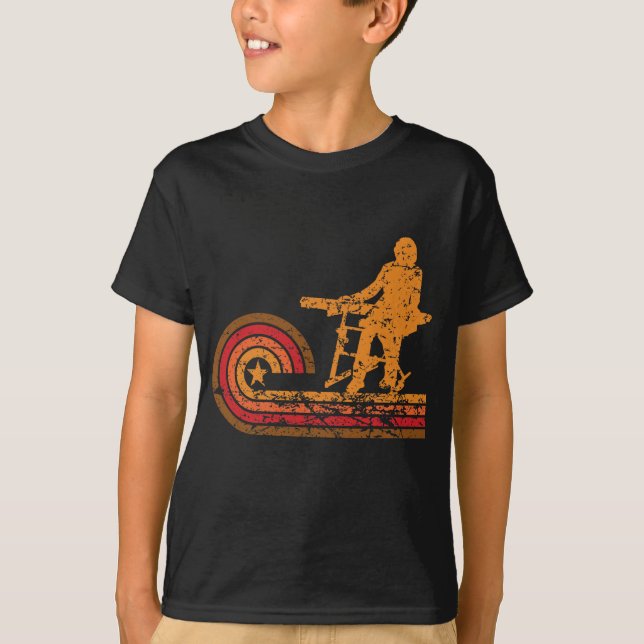 T-shirt Rétro clavier de cru de claviste de style (Devant)