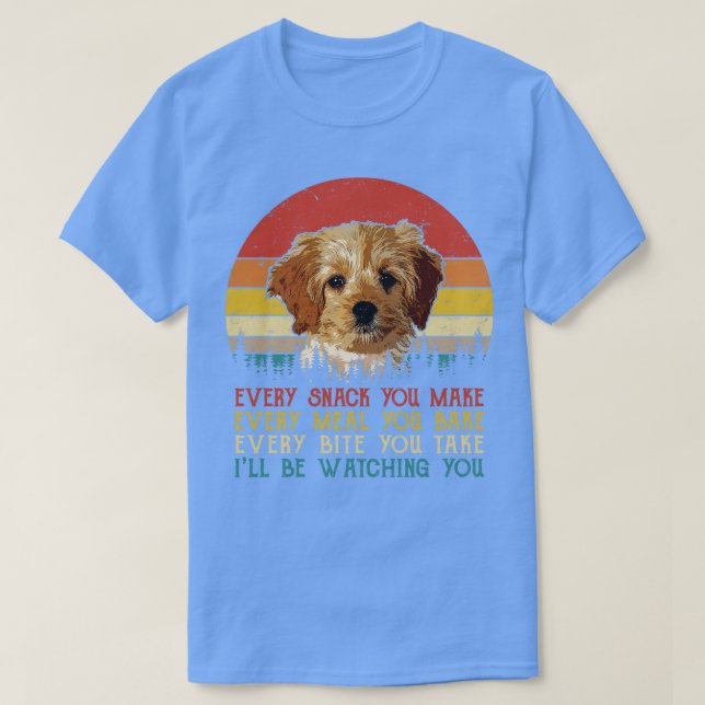 T-shirt Retro Cockapoo Chaque Snack Que Vous Faites Chaque (Design devant)