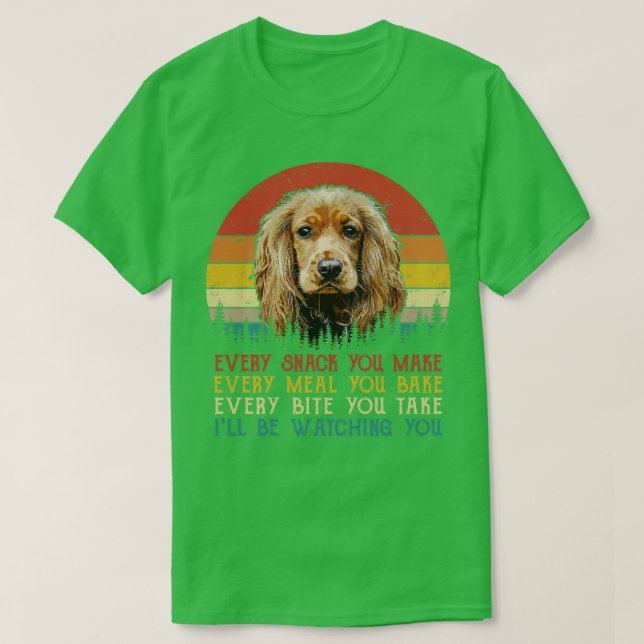 T-shirt Retro Cocker Spaniel Chaque Snack Que Vous Faites  (Design devant)