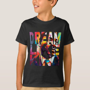 T-shirt Rétro Cœurs d'Histoire Noire Rêvent Comme Les Femm