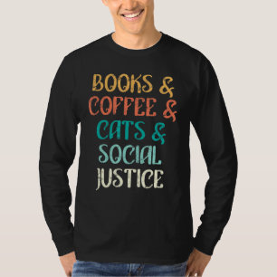 T-shirt Retro Coffee Cats Chats Propriétaires de Chats Liv