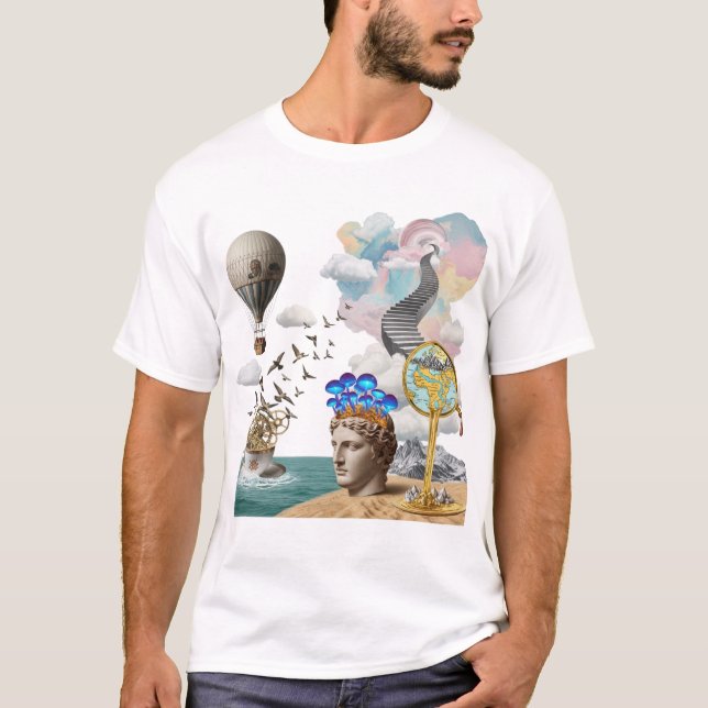 T-shirt Retro Collage Surreal Aesthetic Graphic Art T-Shir (Devant)