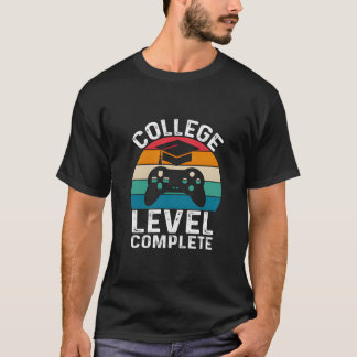 T-shirt Retro College Level Complete Gamer Sunset