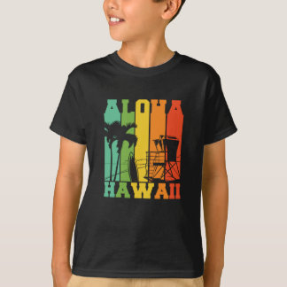 T-SHIRT RÉTRO COLORÉ ALOHA HAWAII