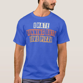T-shirt Retro Coloré Drôle Je déteste courir, Mais J'Aime