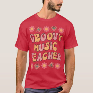 T-shirt Retro Coloré Professeur De Musique super Retour À 