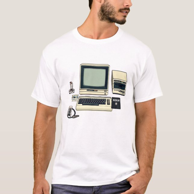 T-shirt Retro Commodore 64 Computer(Legend) (Devant)