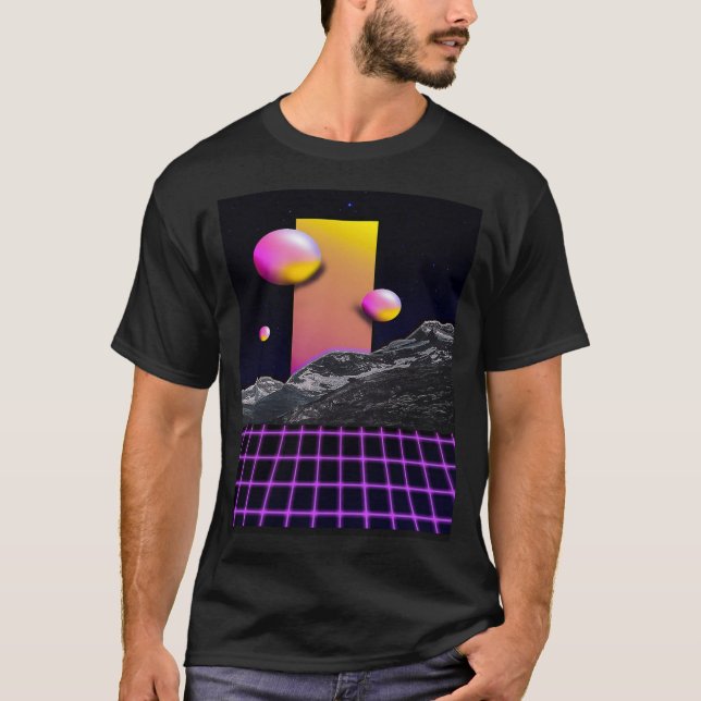 T-shirt Rétro conception 80s audacieuse (Devant)